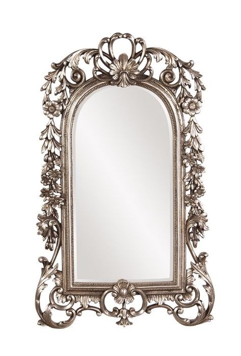 victorian furniture Silver Antique Mirror, Silver Wall Mirror, Arched Mirror, Interior Wall Decor, Victorian Furniture, Silver Mirror, Ornate Frame, Mirrors Wayfair, Wall Mounted Mirror