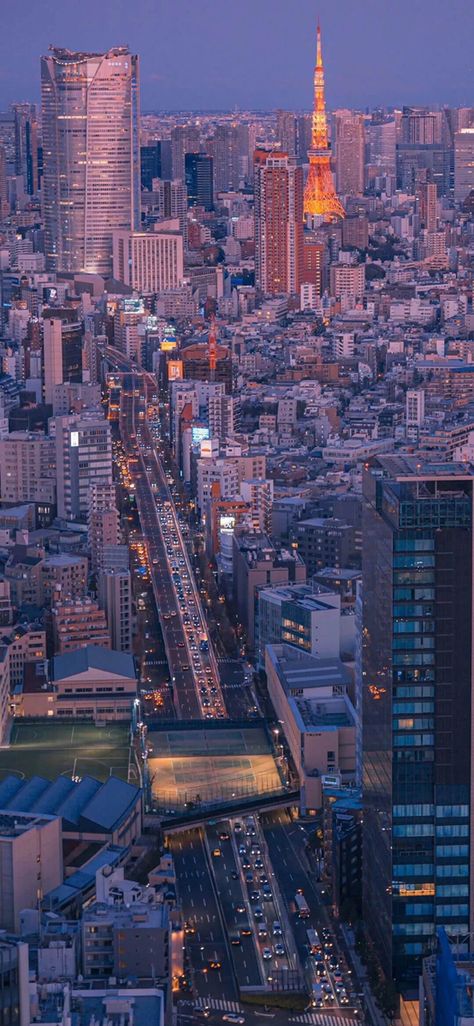 Tokyo Skyline, Korea Wallpaper, Aesthetic Places, Tokyo Night, Wallpaper Collage, Urban Landscapes, Japan Aesthetic, Aesthetic Japan, City Scene