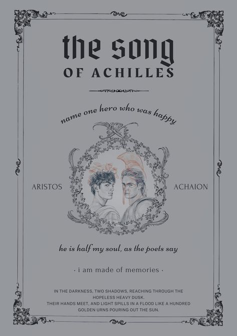 Greek Mythology Posters, Posters Greek Mythology, Song Of Achilles Poster, The Song Of Achilles Poster Vintage, Achilles Come Down Poster, Song Of Achilles Stickers, Songs Of Achilles, Books Like Song Of Achilles, Greek Mythology Quotes