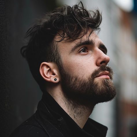 Portrait of a handsome young man with a beard Rugged Men, Bearded Men