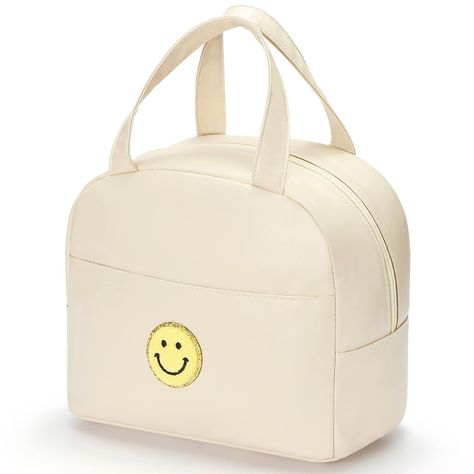 Preppy Lunch, Travel White, Cute Lunch Boxes, School Picnic, School Lunch Bag, Preppy Bags, Women Lunch Bag, Reusable Lunch Bags, Lunch Tote Bag