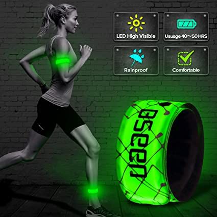 BSEEN LED Armband, 2ed Generation LED Slap Bracelets, Patented Heat Sealed Glow in The Dark Water/Sweat Resistant Glowing Sports Wristbands for Running, Cycling, Hiking, Jogging Night Running Gear, Reflective Running Gear, Battery Powered Led Lights, Dark Water, The Slap, Reflective Vest, Clip Lights, Led Band, Glow Stick