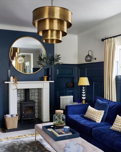 Home Ideas Kitchen, Coastal Office, Navy Living Rooms, Stiffkey Blue, Home Drawing, Navy Blue Living Room, Drawing Home, Snug Room, Hague Blue