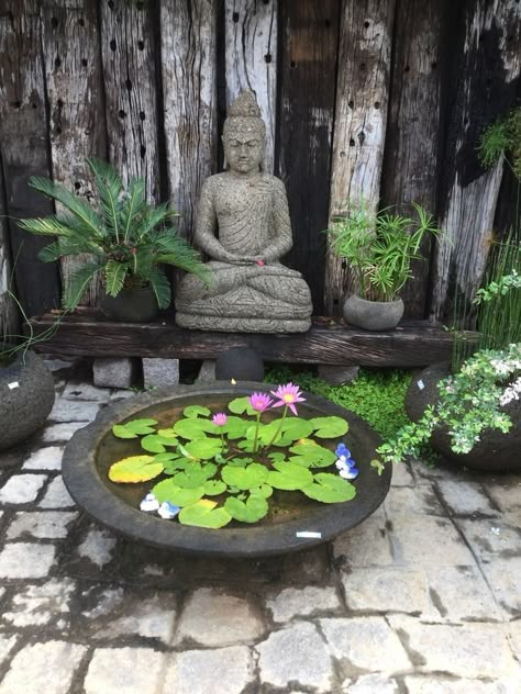 Zen Garden Design Meditation Space Backyard, Garden Buddha Ideas, Outdoor Buddha Garden Ideas, Zen Garden Design Meditation Space, Outdoor Buddha Garden, Buddha Zen Garden, Buddha Garden Ideas, Buddha Statue Garden, Small Zen Garden