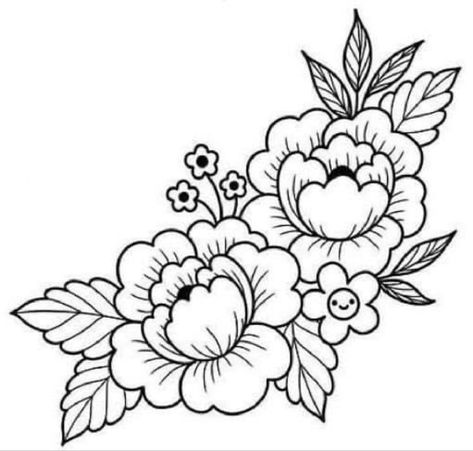 Traditional Tattoo Flowers, Traditional Style Tattoo, Tattoo Practice, Flower Line Drawings, Flower Outline, 1 Tattoo, Floral Drawing, Tattoo Flash Art, Tattoo Outline