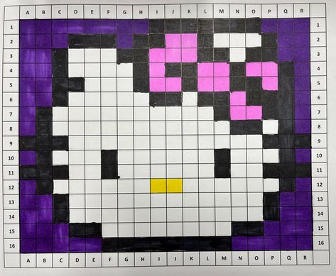 Hello Kitty Crochet Graph Patterns, Crochet Hello Kitty Blanket, Hello Kitty Crochet Blanket, Crochet Pattern Grid, Tapestry Crochet Patterns For Beginners, Crochet Pixel Blanket, Granny Square Blankets, Granny Square Blanket Pattern, Square Blanket Pattern