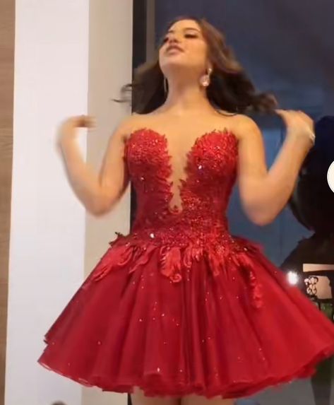 Red Glittery Prom Dress, Glittery Prom Dress, Dress Poofy, Puffy Prom Dresses, Short Red Dress, Prom Dresses Red, Dress Sparkle, Red Dress Short, Dresses Red