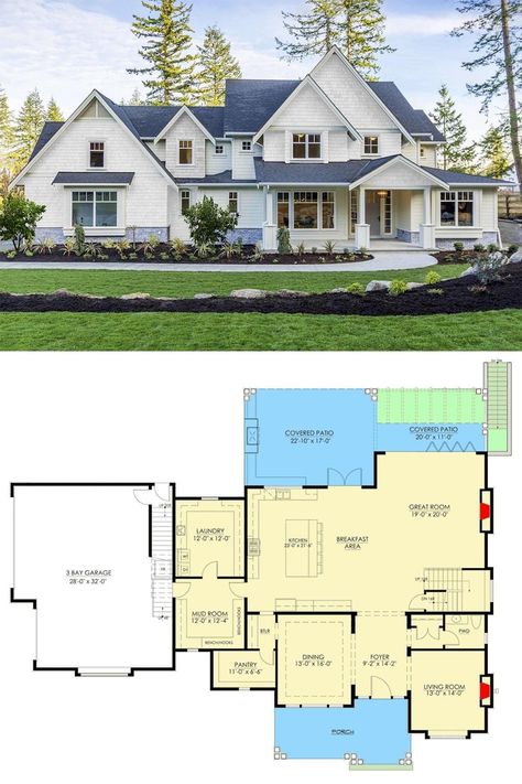 Coastal House Floor Plans 2 Story, 5 Bed House Floor Plan, Custom Home Floor Plans 2 Story, House Floor Plans 5 Bedroom 2 Story, Luxury Cottage Floor Plans, Two Story Floorplans, 5 Bedroom House Floor Plan 3000 Sq Ft, 14679rk House Plan, 5 Bedroom Lake House Floor Plan