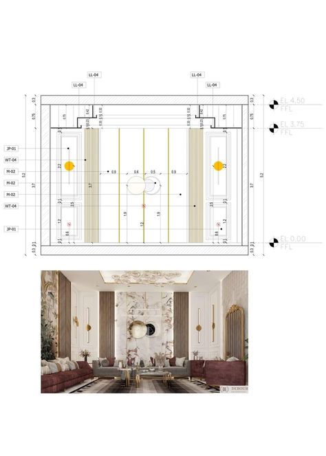 Drawing Room Concept, Living Room Elevation, Interior Design Sketchbook, Living Room Wall Designs, Room Concept, House Interior Living Room, Interior Architecture Drawing, Interior Design Plan, Interior Design Drawings