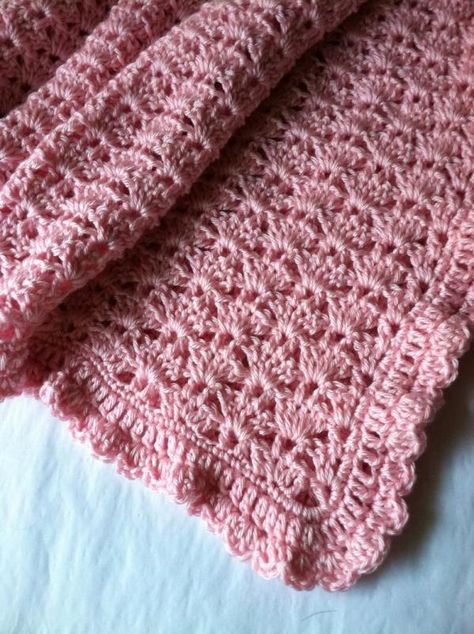 Crochet Baby Afghan, Baby Afghan Patterns, Pink Baby Blanket, Crochet Baby Blanket Free Pattern, Beautiful Baby Blanket, Baby Afghan, Easy Crochet Baby, Baby Afghan Crochet, Afghan Crochet