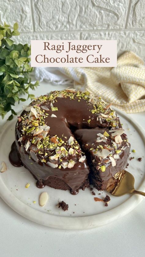 Ragi Flour, Jaggery Powder, Cake Recipes At Home, Healthy Cake, Food Articles, Recipe Images, Chocolate Cake Recipe, Healthy Sweets, Baby Cake