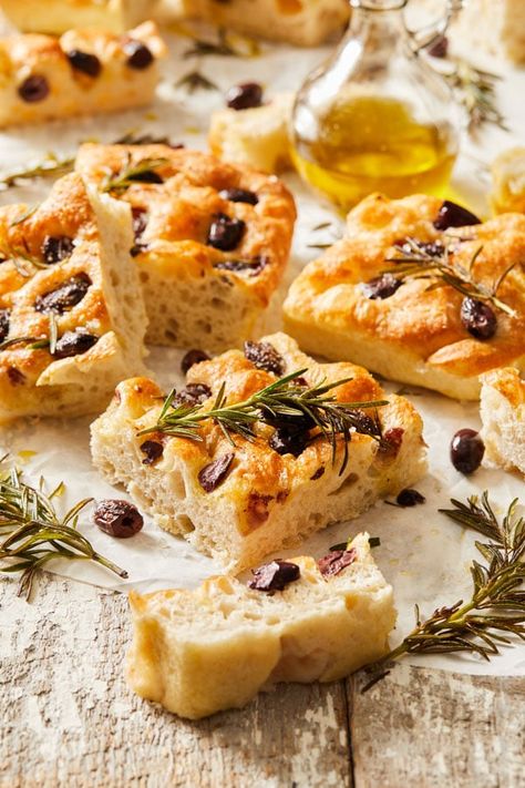 Olive Focaccia - DeLallo Olive Focaccia, Foccacia Bread, Olive Bread, Focaccia Recipe, Olive Recipes, Quick Breakfast Recipes, Focaccia Bread, Italian Recipes Authentic, Dinner Inspiration