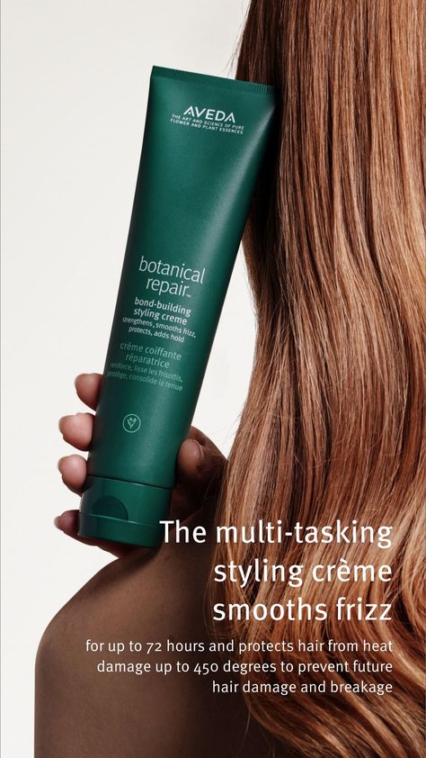 Aveda botanical repair™ bond-building styling crème uses plant powered ingredients to nourish and protect hair while providing a flexible hold for sleek styling. Aveda Hair, Plant Powered, Hair Repair, Multi Tasking, Skin Problems, Protective Hairstyles, Damaged Hair, Sleek, Pure Products