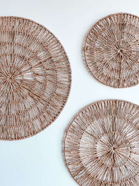 Seagrass Sphere Set of 3 Boho Wall Hanging Decor Large - Etsy Seagrass Wall Decor, Living Room Decor Boho, Room Decor Boho, House Coastal, Basket Wall, Basket Wall Decor, Cape Cod House, Glass Bottle Crafts, Boho Wall Hanging