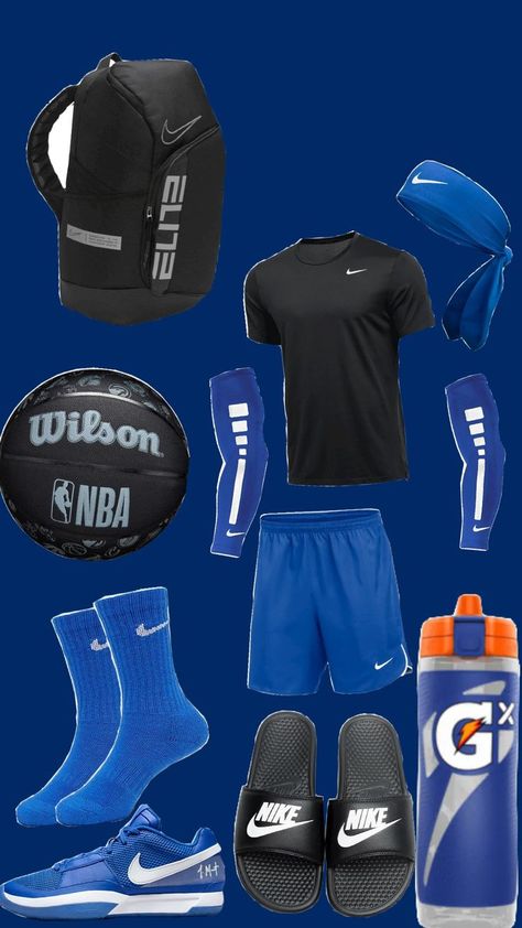 blue and black nike basketball drip Basketball Drip, Blue Basketball, Nike Tech, Nike Basketball, Cute Everyday Outfits, Black Nike, Blue And Black, Black Nikes, Everyday Outfits