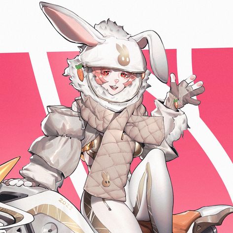 Cyberpunk Rabbit, Happy Rabbit, Rabbit Year, Oc Reference, Cyberpunk Girl, Monster Girl, Best Wishes, Rwby, Art Stuff