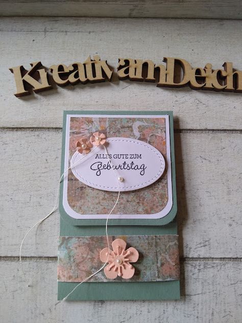 ..Anleitung...kleine Karte in Tasche... Stampin Up, Frame