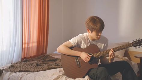 Jaehyun Forever Only, Neon Aesthetic, Valentines For Boys, Nct Taeyong, Instagram Photo Inspiration, Jaehyun Nct, Ipad Wallpaper, Playing Guitar, Me Time