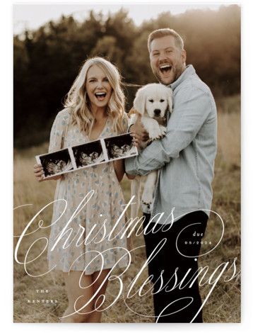 Typographic pregnancy announcement Baby Announcement Christmas Card, Christmas Card Pregnancy Announcement, Save The Date Simple, Holiday Pregnancy Announcement, Holiday Birth Announcement, Dog Baby Announcement, Birth Announcement Cards, Christmas Baby Announcement, Grandparents Christmas