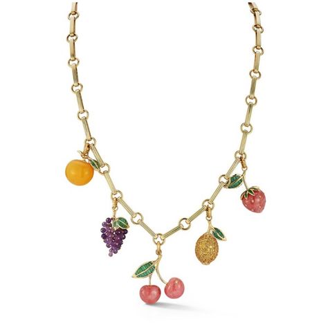 Resort Jewelry, Sour Grapes, Fruit Necklace, Perfect Peach, Strawberry Charm, Elegant Jewellery, Classy Jewelry, Brown Diamond, Sweet Orange