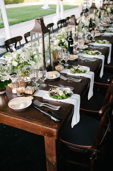 Preset salad with napkin and menu  Photography: Acres Of Hope Photography - acresofhopephotography.com  Read More: http://www.stylemepretty.com/california-weddings/2014/05/01/rustic-italian-wedding-in-san-diego/ Rustic Italian Decor, Small Private Wedding, Rustic Italian Wedding, Dinner Party Table Settings, Italian Dinner Party, Destination Wedding Italy, Reception Food, Hope Photography, Dinner Party Table