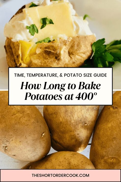 How Long to Bake Potatoes at 400° - The Short Order Cook How Long To Cook Potatoes In Oven, Large Baked Potatoes In The Oven, How Long To Bake Potatoes In Oven At 400, How Long To Bake A Potato In The Oven, How Long To Cook Baked Potatoes In Oven, How Long To Bake Potatoes In Oven, How To Bake Potatoes In Oven, Chilli Bar, Best Potatoes For Baking