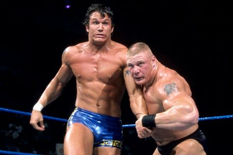 Randy Orton vs Brock Lesnar when both were very young starting out in WWE Randy Orton Wwe, Randy Orton, Brock Lesnar, Muscle Men, Wwe, Sumo Wrestling, Wrestling, Quick Saves