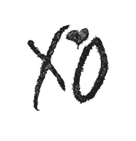 Xo Weeknd Logo, The Weekend Xo Logo, The Weekend Tattoo Xo, Xo The Weekend Tattoo, Xo Logo Design, The Weeknd Embroidery, X O Tattoo, The Weeknd Inspired Tattoos, Xo Tattoo The Weeknd