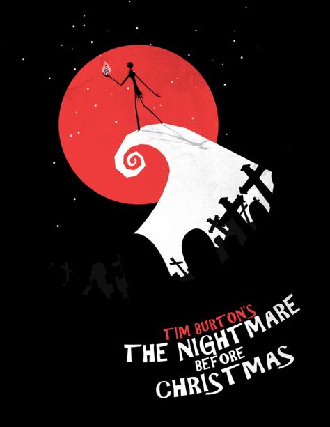 Nightmare Before Christmas: Red Moon Christmas Nightmare Before Christmas Poster, Tim Burton Style, Tim Burton Art, Tim Burton Films, Tim Burton Movie, I Love Cinema, Happy Winter, Cinema Posters, Alternative Movie Posters