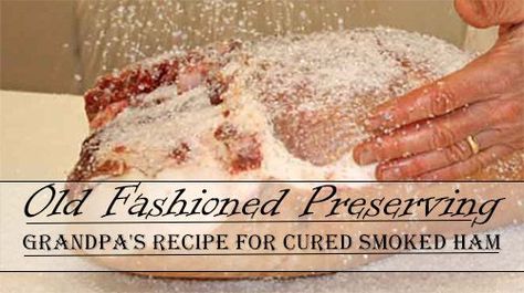 Curing hams used to be the best way to preserve pork before there was reliable refrigeration.Curing and smoking pulls the moisture from the ham to make it Curing Bacon, Survival Recipes, Meat Curing, Fresh Ham, Curing Salt, Homemade Bacon, Sausage Making, July Desserts, Smoked Meats