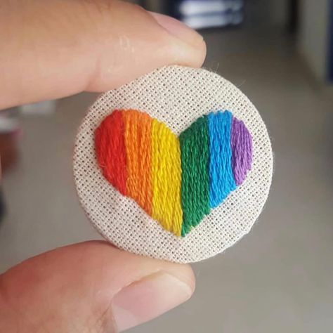 Gay Flag, Knit Jewelry, Flag Embroidery, Felt Embroidery, Fiber Artist, Cute Embroidery, Embroidery Motifs, Hand Embroidery Art, Love Is Love