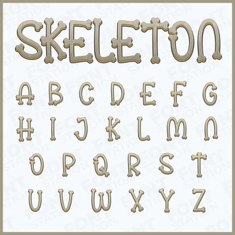 Skull Doodle, Halloween Fonts Alphabet, Halloween Lettering, Free Handwriting, Doodle Letters, Hand Lettering Fonts, Halloween Fonts, Doodle Lettering, Create Digital Product