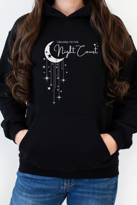 Stay cozy and stylish with our ACOTAR I Belong to the Night Court Hoodie, a must-have for any fan of the popular book series by Sarah J. Maas. Book Merchandise, Court Of Mist And Fury, The Night Court, The Night, Roses Book, Book Merch, A Court Of Wings And Ruin, Court Of Thorns And Roses, Sarah J Maas Books