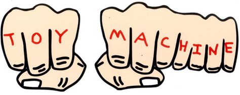 Toy Machine Fists MD Sticker $1.00 Skate Tattoos, Small Dope Tattoos, Skate Brands, Machine Logo, Skateboard Logo, Skate Stickers, Skate And Destroy, Hand Finger, Zine Design