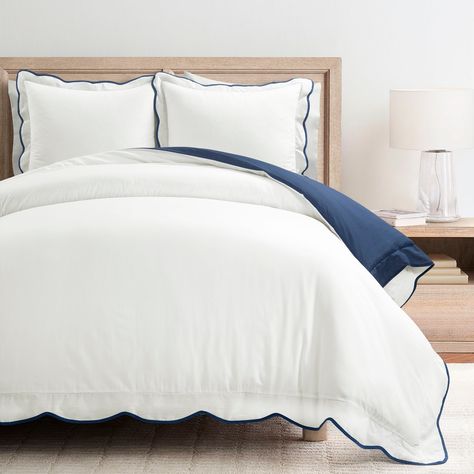 Lush Decor Coastal Chic Scallop Edge Duvet 3 Piece Set - Bed Bath & Beyond - 39883335 Graces Room, Colorful Room, King Duvet Cover Sets, Lush Decor, Set Bed, Reversible Duvet Covers, Scallop Edge, Bedding Stores, Coastal Chic