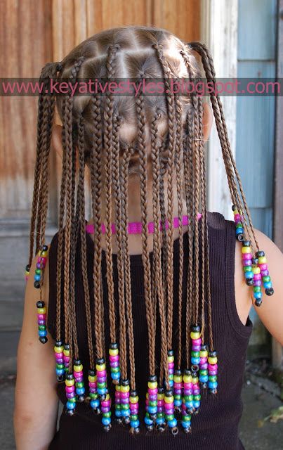 Hair today: Box Braids With Floating Beads Kids Braids With Beads, Teens Hairstyles, Mixed Kids Hairstyles, Mini Braids, Mixed Girl, Girly Hairstyles, Tight Braids, Kid Hairstyles, Kid Braid Styles