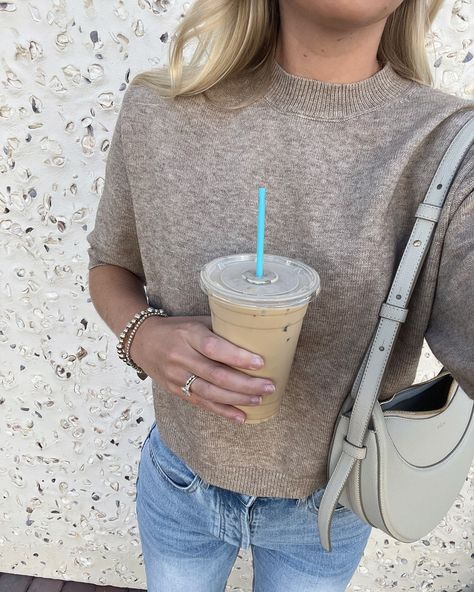 It’s officially sweater weather🧸🍂☕️🤎👜 #ootd #outfitinspo #fashion #fashionstyle #fashiongram #fashiongirl #aestheticfashion #fallfashion #sweaterweather Short Sleeve Sweater Outfit, Sleeve Sweater Outfit, Sweater Outfit, Short Sleeve Sweater, Short Sleeved Sweaters, Fall Outfit, Sweater Weather, Aesthetic Fashion, Sleeve Sweater