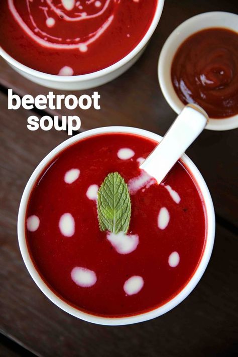 beetroot soup recipe Mix Veg Soup, Beet Soup Recipes, Chinese Soup Recipes, Beetroot Recipes, Beetroot Soup, Sweet Corn Soup, Carrot Cream, Recipe Soup, Veg Soup