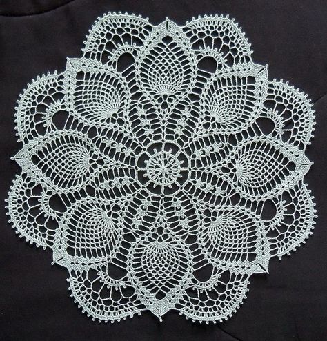 Magic Crochet Doily Free Pattern                                                                                                                                                                                 More Crochet Doily Free Pattern, Free Doily Patterns, Crochet Thread Projects, Crochet Thread Patterns, Crochet Pineapple, Magic Crochet, Crocheted Doilies, Free Crochet Doily Patterns, Crochet Dollies