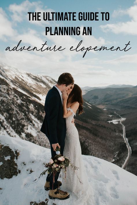 The Ultimate Guide to Planning an Adventure Elopement Winter Bridal Accessories, Snowy Elopement, Elopement Winter, Winter Wedding Planning, Winter Wedding Photos, Winter Elopement, Winter Wedding Inspiration, Lodge Wedding, Wedding Costs