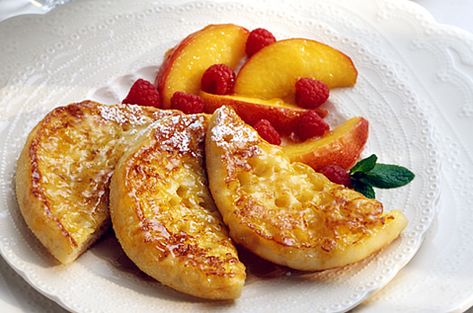 PEACH MELBA FRENCH TOAST | Recipes | Bays English Muffins Muffin Stand, French Toast Recipes, Peach Compote, Recipe Categories, English Muffin Recipes, Peach Melba, French Toast Sticks, English Muffins, Brunch Dishes