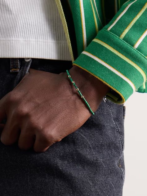 Men's Designer Jewelry | MR PORTER Simple Leather Bracelet, Beaded Bracelet For Men, Luxury Bracelets, Mens Designer Jewelry, Malachite Bracelet, Designer Bracelets, Bohemian Necklace, Mens Beaded Bracelets, Bracelet For Men