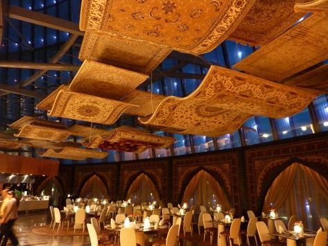 Pakistani Restaurant Interior Design, Arabian Restaurant Interior Design, Moroccan Restaurant Interior, Sufi Decor, Arabian Restaurant, Arabian Nights Wedding Theme, Arab Restaurant, Arabian Nights Wedding, Arabic Restaurant