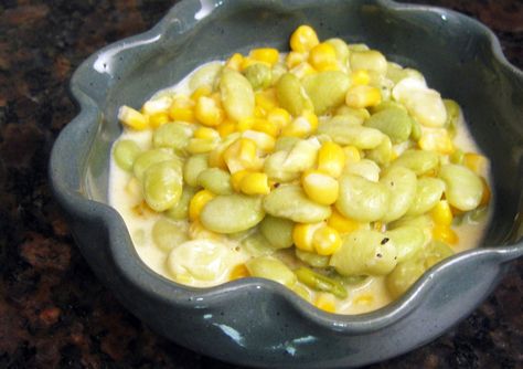 Creamy Succotash: Creamy Succotash Lima Bean Recipes, Succotash Recipe, Lima Bean, Candied Sweet Potatoes, Lima Beans, Dutch Recipes, Frozen Vegetables, Side Recipes, Veggie Dishes