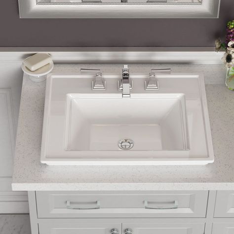 American Standard Town square s White Fire Clay Drop-In Rectangular Modern Bathroom Sink (24-in x 19.0625-in) Lowes.com Square Bathroom Sink, Farmhouse Bathroom Sink, Corner Sink Bathroom, Square Bathroom, Bathroom Sink Decor, Modern White Bathroom, Drop In Bathroom Sinks, Rectangular Sink Bathroom, Sink Ideas