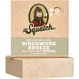 Dr Squatch Birchwood Breeze Mens soap bar is a Masculine bar featuring Fresh Scent, Natural ingrediants and delivers mediumin intensity scrub Fortifed with birch bark and pumice powder. This bar soap has a medium intensity scrub that's gentle but thorough, and will leave you feeling smooth and revitalized. Detoxifying & Exfoliating NO Harsh Chemicals Cold Process Masculine Bar, Niaouli Essential Oil, Dr Squatch, Birch Grove, Soap Gifts, Scent Bars, Woody Scent, Mens Soap, Natural Bar Soap