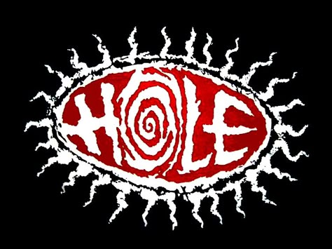 Hole Poster Band, Diy Band Merch Ideas, Hole Band Tattoo, Hole Band Aesthetic, Hole Band Logo, Goth Stencil, Him Band Logo, Slipknot Design, Diy Band Shirt