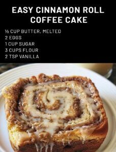 Easy Cinnamon Roll Coffee Cake Cinnamon Roll Coffee Cake, Cinnamon Roll Coffee, Cinnamon Swirl Coffee Cake, Easy Cinnamon Rolls Recipe, Coffee Cake Recipes Easy, Cinnamon Coffee Cake, Cinnamon Roll Cake, Caramel Cookies, Coffee Cake Recipes