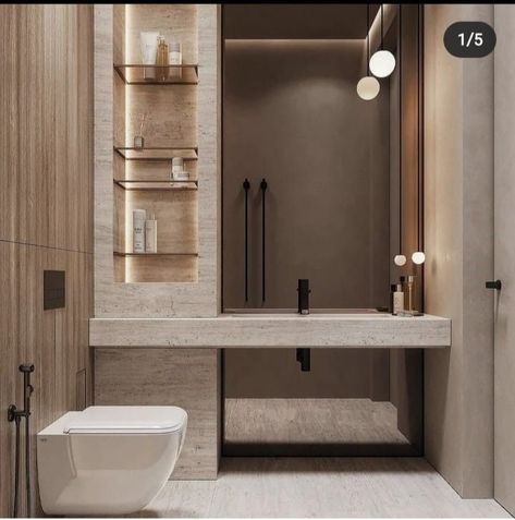 travertin Travertino Bathroom Design, Bathroom Dimensions, Hallway Design, Diy Play Kitchen, Apartment Renovation, Classic Bathroom, Contemporary Apartment, Toilet Design, Minimalist Interior Design