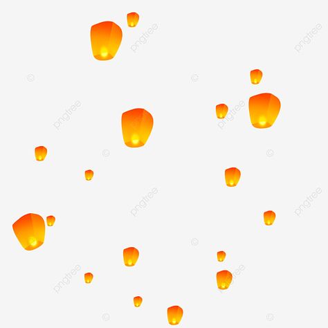 Sky Lantern Drawing, Lanterns In The Sky, Lanterns Drawing, Flying Lanterns, Lamp Png, Flying Bird Silhouette, Sky Lantern, Flying Lantern, Floating Material